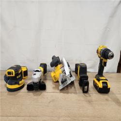 AS-IS- DEWALT 20V Lithium-Ion Cordless 5-Tool Combo Kit with 5.0 Ah and 2.0 Ah Batteries  Charger and Tough System 2.0 Rolling Toolbox