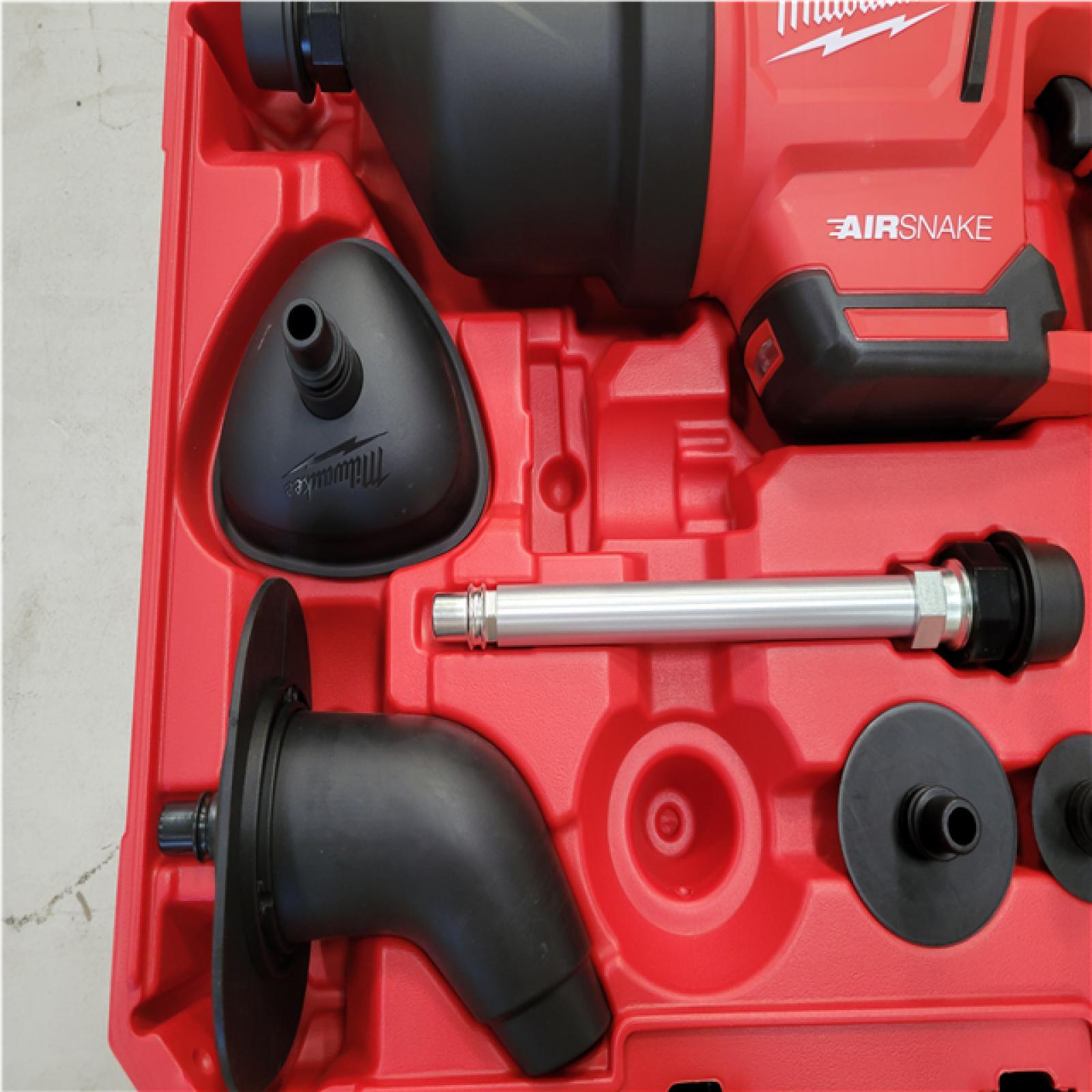 CALIFORNIA AS-IS MILWAUKEE AIRSNAKE M12 DRAIN CLEANING AIR GUN KIT