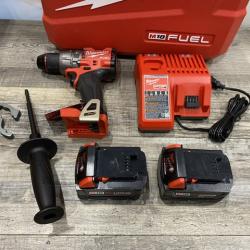 AS-IS Milwaukee FUEL 18V Lithium-Ion Brushless Cordless 1/2 in. Hammer Drill Driver Kit