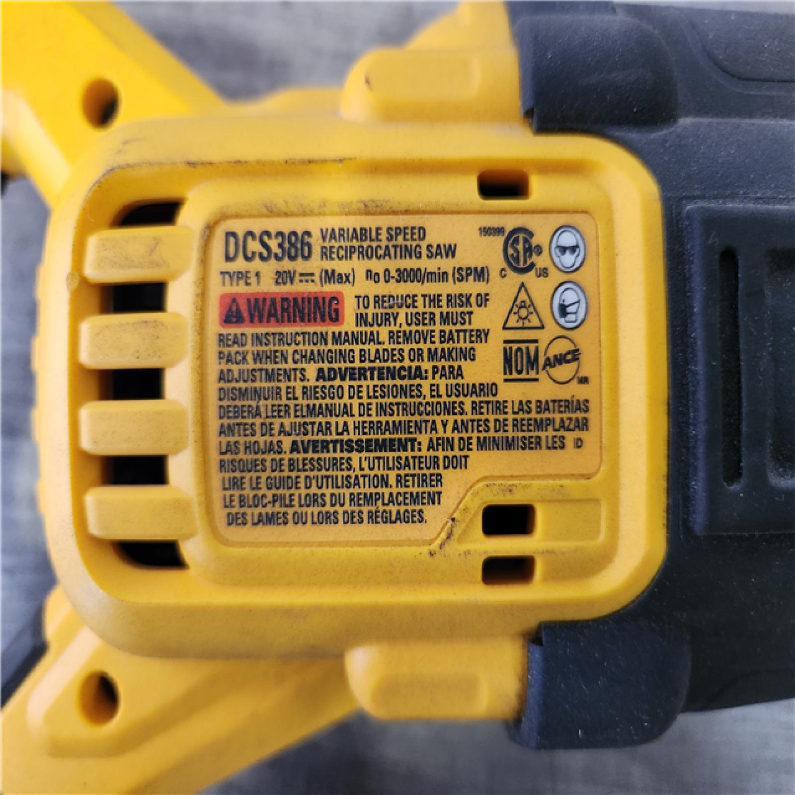 Phoenix Location AS-IS DEWALT 20V MAX Lithium Ion Cordless Brushless Reciprocating Saw with FLEXVOLT ADVANTAGE (Tool Only)