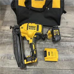 AS-IS DEWALT 20V MAX XR 16-Gauge Electric Cordless Angled Finishing Nailer Kit