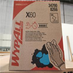 PHoenix Location NEW Wypall GeneralClean X60 Cloths Multi-Task Cleaning Wipes (34790), Strong and Absorbent Towels, White 126 Sheets Per Box Pallet (33-Boxes)