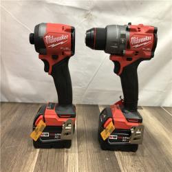 AS-IS Milwaukee FUEL 18V Lithium-Ion Brushless Cordless Hammer Drill and Impact Driver Combo Kit