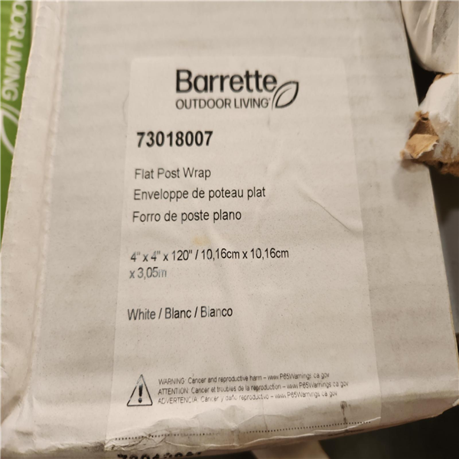 Phoenix AS-IS Barrette Outdoor Living VersaRail 4 in. x 4 in. x 120 in. White Flat Post Wrap Pallet (17-Posts)