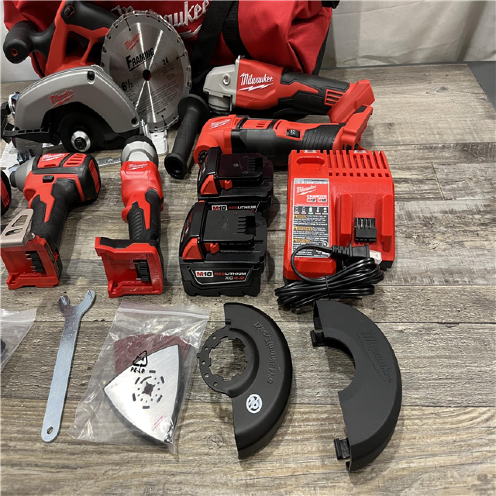 AS-IS Milwaukee 18-Volt Lithium-Ion Cordless (6-Tool) Combo Kit