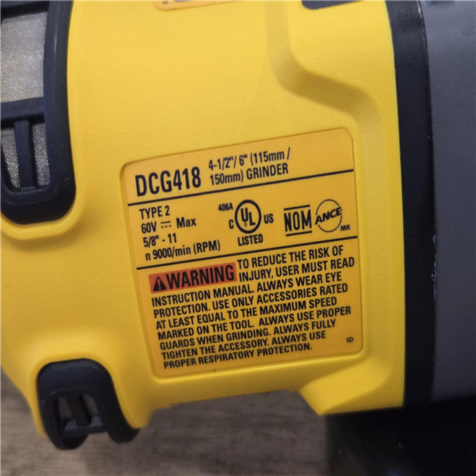 AS-IS DEWALT FLEXVOLT 60V MAX Cordless 4.5 in. to 6 in. Small Angle Grinder (Tool Only)