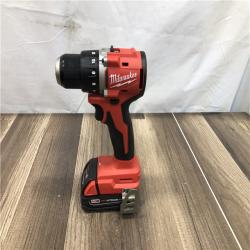 AS-IS Milwaukee 18V Lithium-Ion Brushless Cordless 1/2 in. Compact Drill/Driver Kit