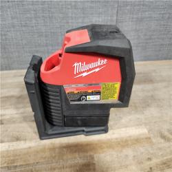 HOUSTON LOCATION - AS-IS Milwaukee Green 125 Ft. Cross Line and Plumb Points Laser Level Kit