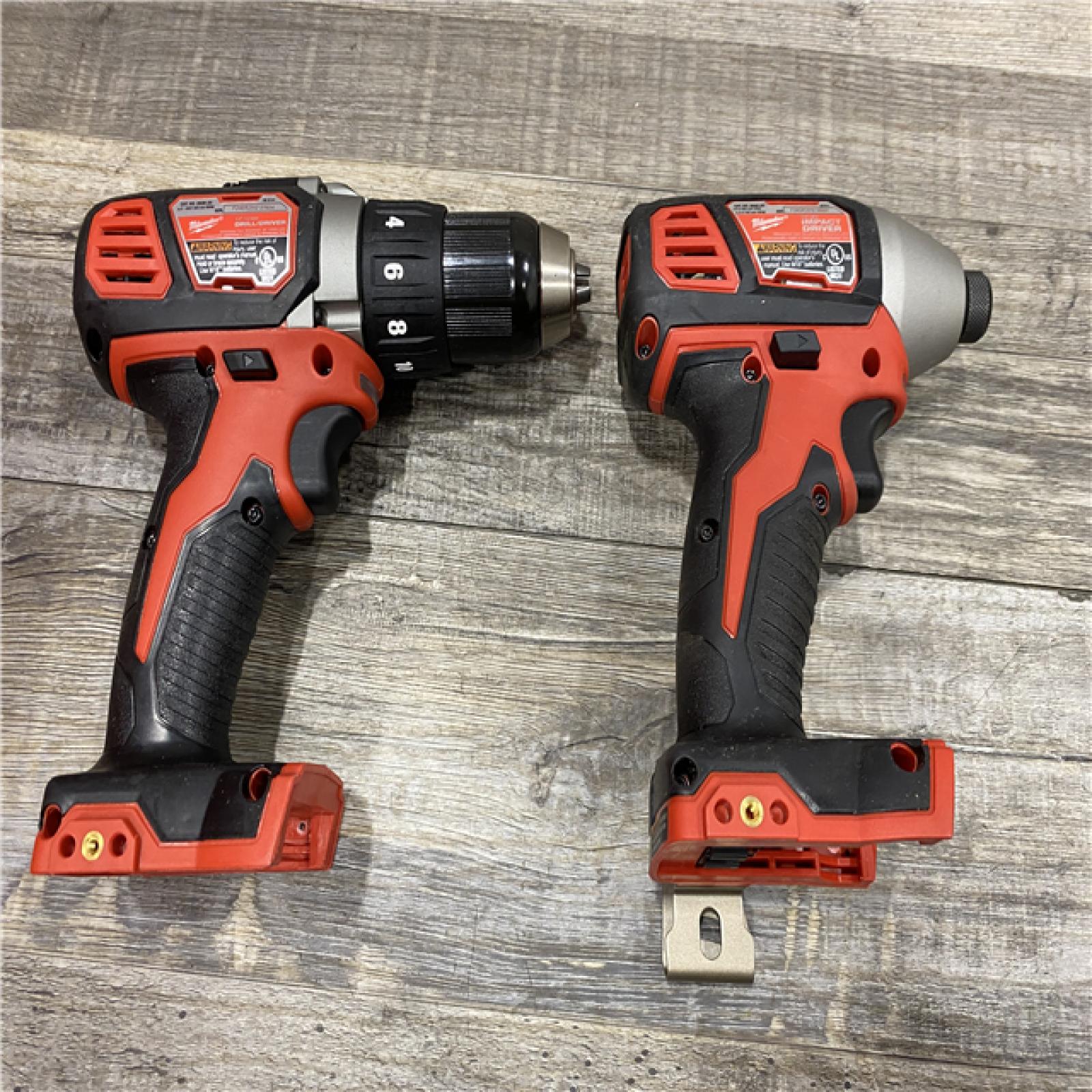 AS-IS Milwaukee 18V Lithium-Ion Cordless Drill Driver/Impact Driver Combo Kit