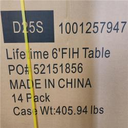 Phoenix Location NEW 14 Pack Lifetime 6 ft. Fold-in-Half Table: Almond Pallet