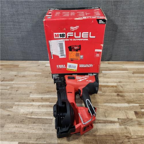 HOUSTON LOCATION - AS-IS (APPEARS LIKE NEW) Milwaukee FUEL 18-Volt Lithium-Ion Brushless Cordless Coil Roofing Nailer (Tool Only)