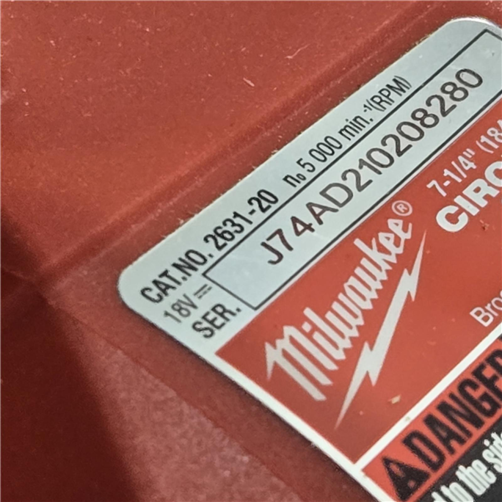 AS-IS Milwaukee 7-1/4 18V Circular Saw 2631-20 (Bare Tool)