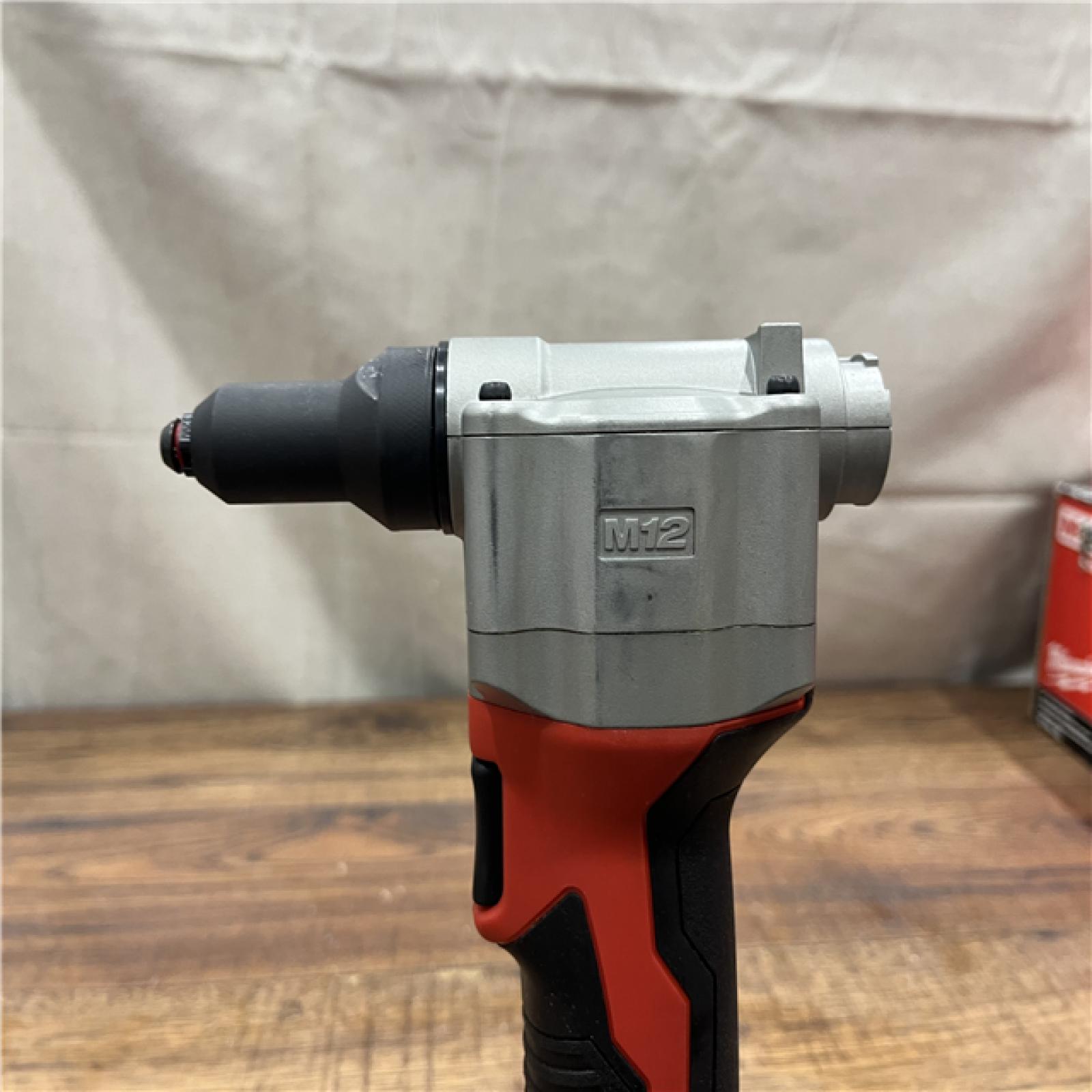 AS-IS MILWAUKEE M12 12-Volt Lithium-Ion Cordless Rivet Tool (Tool-Only)