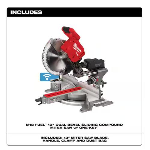 NEW! - Milwaukee M18 FUEL 18V Lithium-Ion Brushless Cordless 12 in. Dual Bevel Sliding Compound Miter Saw (Tool-Only)