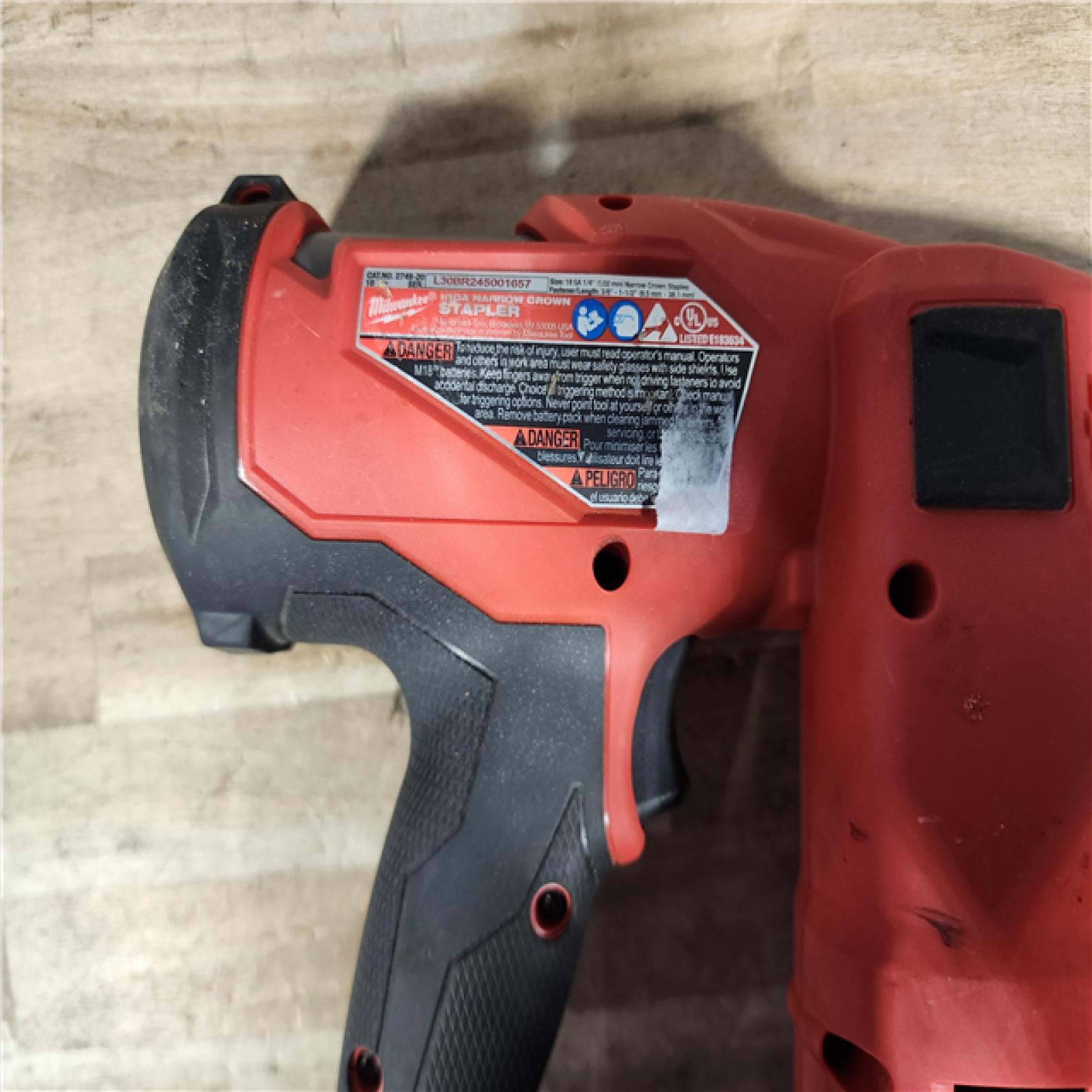 HOUSTON LOCATION - AS-IS Milwaukee FUEL 18-Volt Lithium-Ion Brushless Cordless 18-Gauge 1/4 in. Narrow Crown Stapler (Tool-Only)