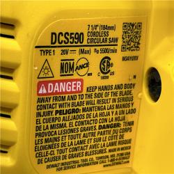 AS-IS DEWALT 20-Volt MAX 7-1/4 in. Cordless Circular Saw (Tool Only)