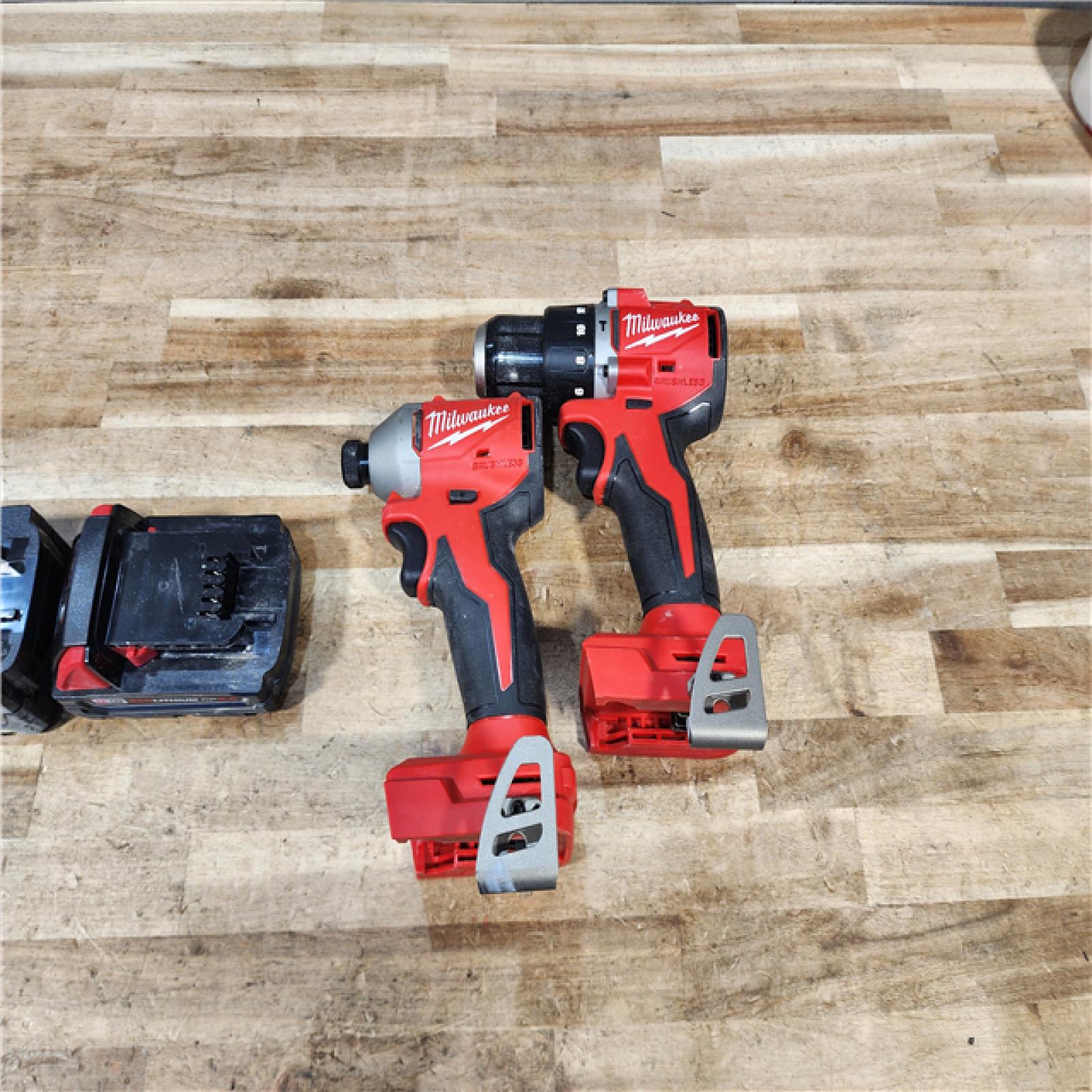 HOUSTON LOCATION - AS - IS Milwaukee 18-Volt Lithium-Ion Brushless Cordless Compact Hammer Drill/Impact Combo Kit