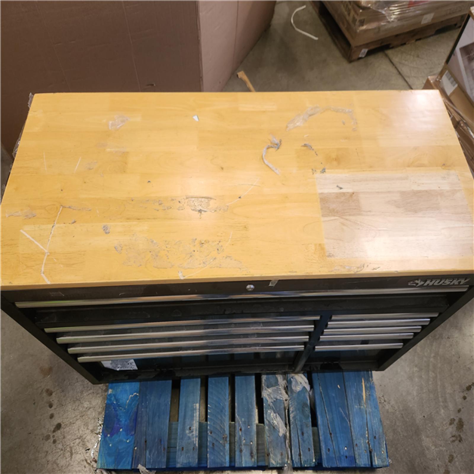 Phoenix Husky Modular Tool Storage 52 in. W x 20 in. D Standard Duty Black Mobile Workbench Cabinet
