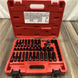 AS-IS Milwaukee SHOCKWAVE 3/8 in. Drive SAE and Metric 6 Point Impact Socket Set (43-Piece)