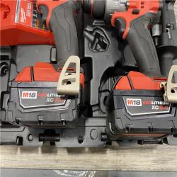 AS-IS Milwaukee FUEL 18V Lithium-Ion Brushless Cordless Hammer Drill and Impact Driver Combo Kit