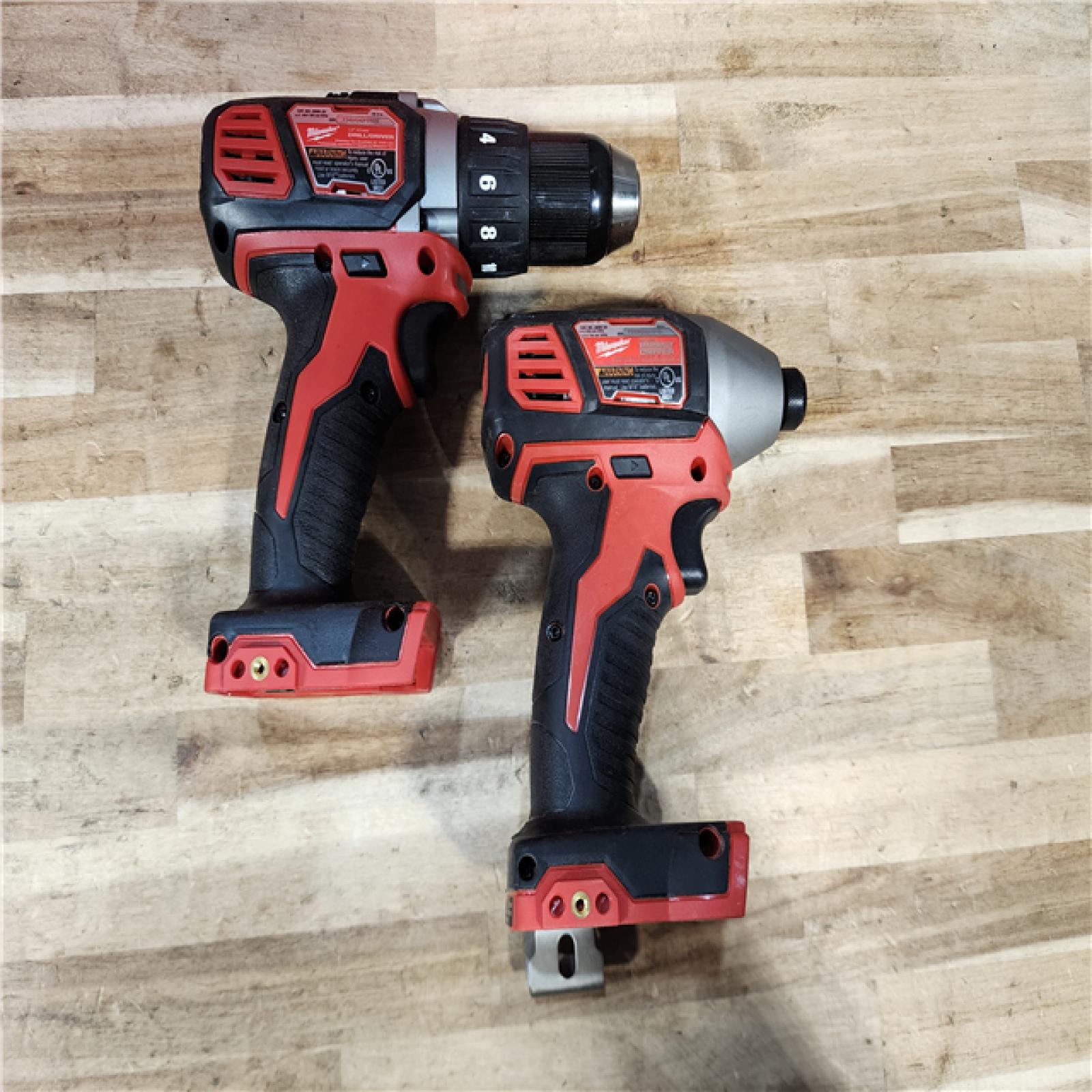 HOUSTON LOCATION - AS-IS Milwaukee M18 18V Lithium-Ion Cordless Drill Driver/Impact Driver Combo Kit