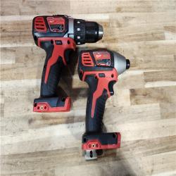 HOUSTON LOCATION - AS-IS Milwaukee M18 18V Lithium-Ion Cordless Drill Driver/Impact Driver Combo Kit