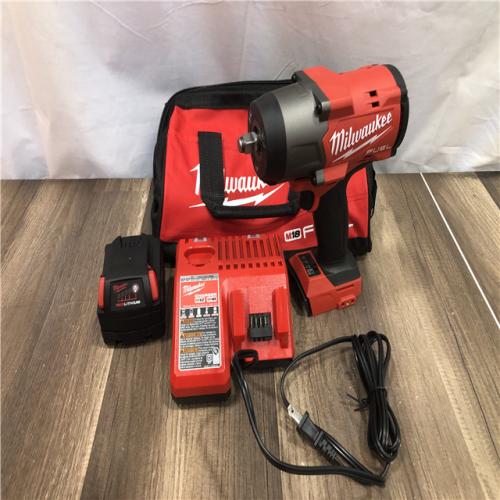 AS-IS Milwaukee  FUEL 18V Lithium-Ion Brushless Cordless 1/2 in. Impact Wrench w/Friction Ring Kit
