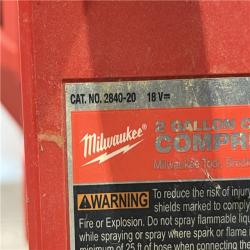 AS-IS Milwaukee FUEL 18-Volt Lithium-Ion Brushless Cordless 2 Gal. Electric Compact Quiet Compressor (Tool-Only)