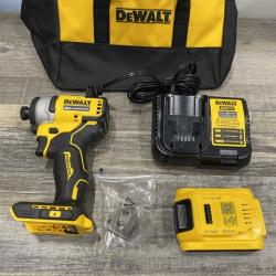 AS-IS DEWALT Atomic 20V Max Lithium-Ion Brushless Cordless Compact 1/4 in. Impact Driver Kit