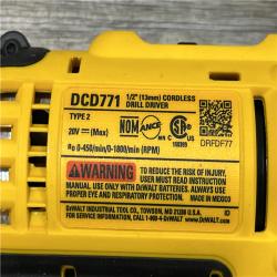 AS-IS DEWALT 20V MAX Cordless 1/2 in. Drill/Driver Kit
