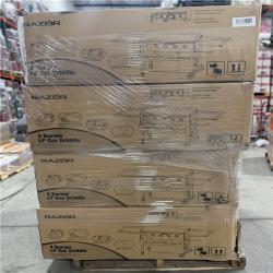 DALLAS LOCATION - Razor 37 in. 4-Burner Portable Propane Gas Griddle Flat Top Grill in Black with Foldable Shelves and Cover PALLET- (8 UNITS)