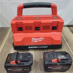 AS-IS Milwaukee M18 18V Lithium-Ion REDLITHIUM FORGE Starter Kit with Two 12.0 Ah Battery Pack and PACKOUT 6-Port Rapid Charger