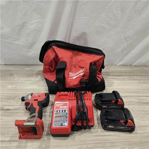 AS-IS Milwaukee M18 Compact Brushless 1/4  Hex Impact Driver Kit