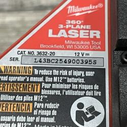 AS-IS Milwaukee 12-Volt Lithium-Ion Cordless Green 250 ft. 3-Plane Laser Level Kit