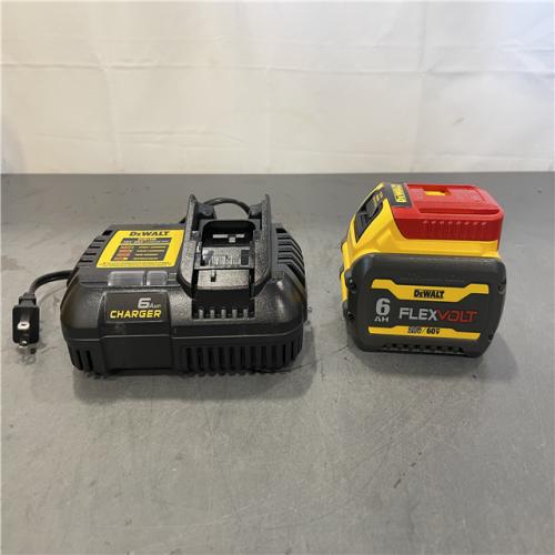 AS-IS - DEWALT FLEXVOLT 20V/60V MAX Lithium-Ion 6.0Ah Battery Pack with 6 Amp Output Charger
