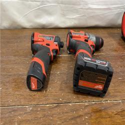 AS-IS Milwaukee 3497-22 12V Brushless Hammer Drill and Impact Driver Combo Kit