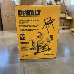 New! - DEWALT 15 Amp Corded 8-1/4 in. Compact Jobsite Tablesaw with Compact Table Saw Stand
