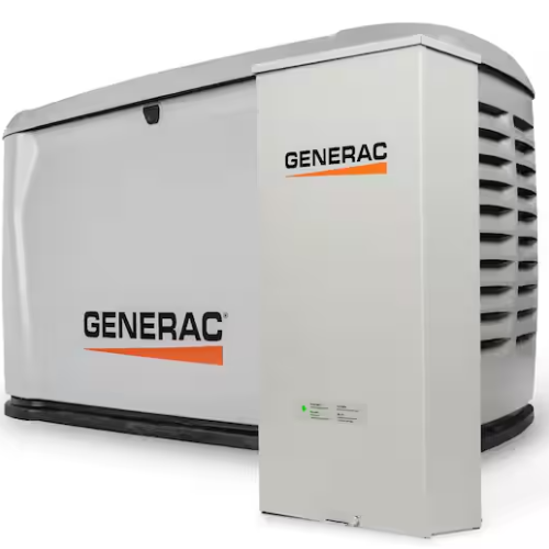 DALLAS LOCATION- GENERAC 26kW Air-Cooled Auto Start Natural Gas or Propane Generator and 200 Amp Transfer Switch w/ Smart Monitoring