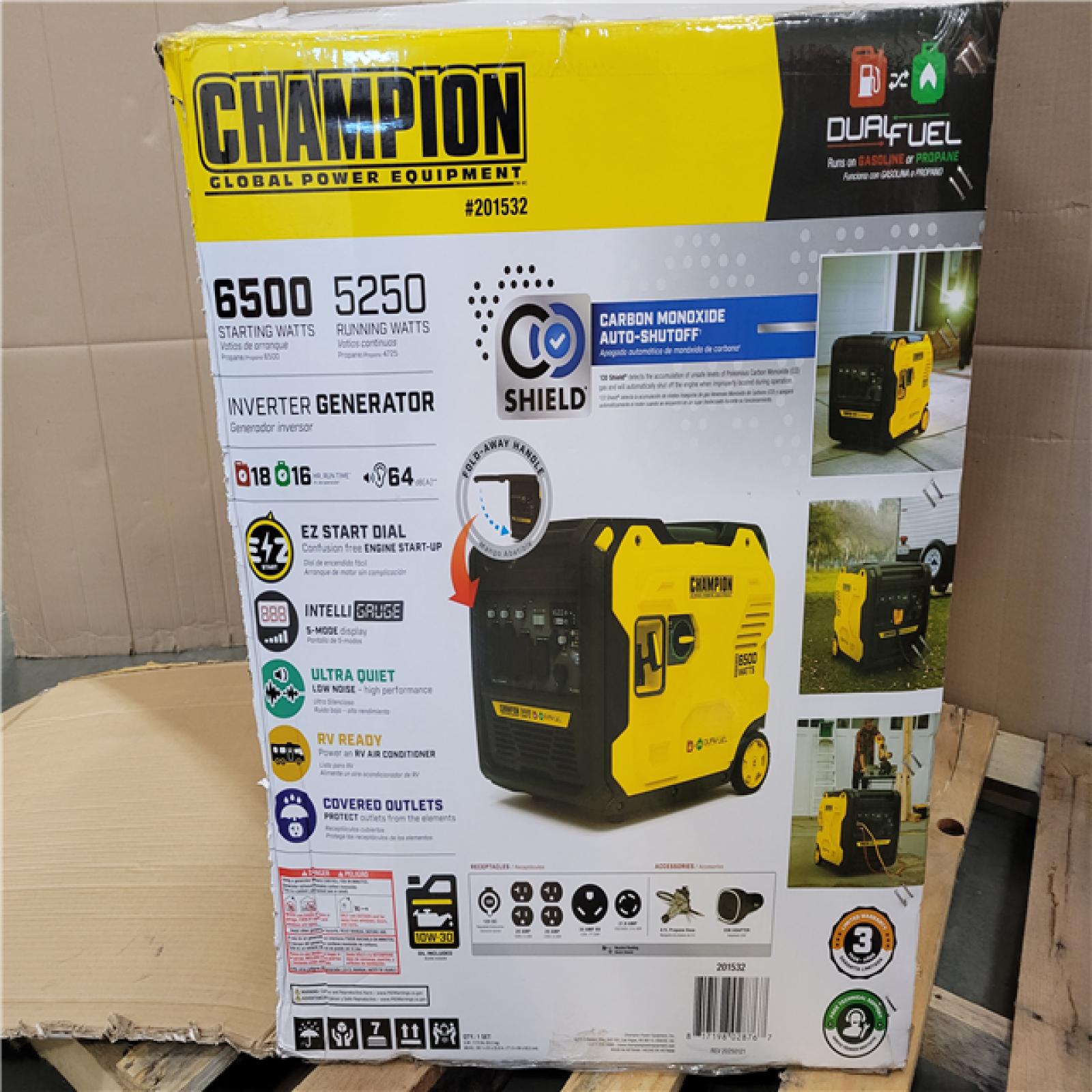 CALIFORNIA AS-IS CHAMPION PORTABLE GENERATOR