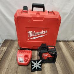 AS-IS- Milwaukee- M12 Green Beam Laser 360° 3-Plane Kit