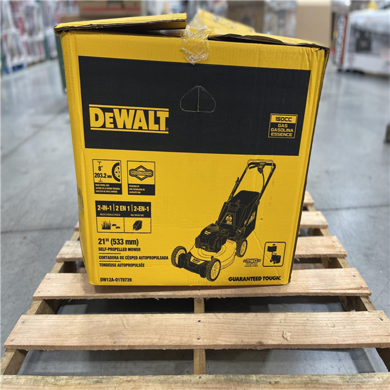 DALLAS LOCATION- DEWALT 21 in. 150cc Briggs and Stratton 625ex Engine GAS SELF PROPELLED LAWN MOWER