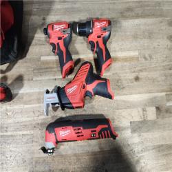 HOUSTON LOCATION - AS-IS MILWAUKEE M12 4 TOOL COMBO KIT