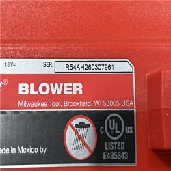 AS-IS Milwaukee Brushless 120 MPH 450 CFM 18V Cordless Handheld Battery Powered Leaf Blower (Tool-Only)