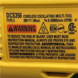 AS-IS DEWALT 20V MAX XR Cordless Brushless 3-Speed Oscillating Multi Tool Kit