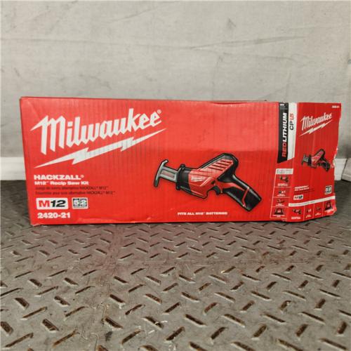 Houston Location - As-Is Milwaukee 2420-21 - M12 Fuel Hackzall 1/2  12V 1.5Ah Cordless Straight Handle Reciprocating Saw Kit - Appears IN USED Condition