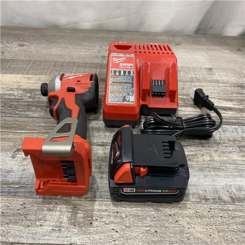 AS-IS Milwaukee 18-Volt Lithium-Ion Compact Brushless Cordless 1/4 in. Impact Driver Kit