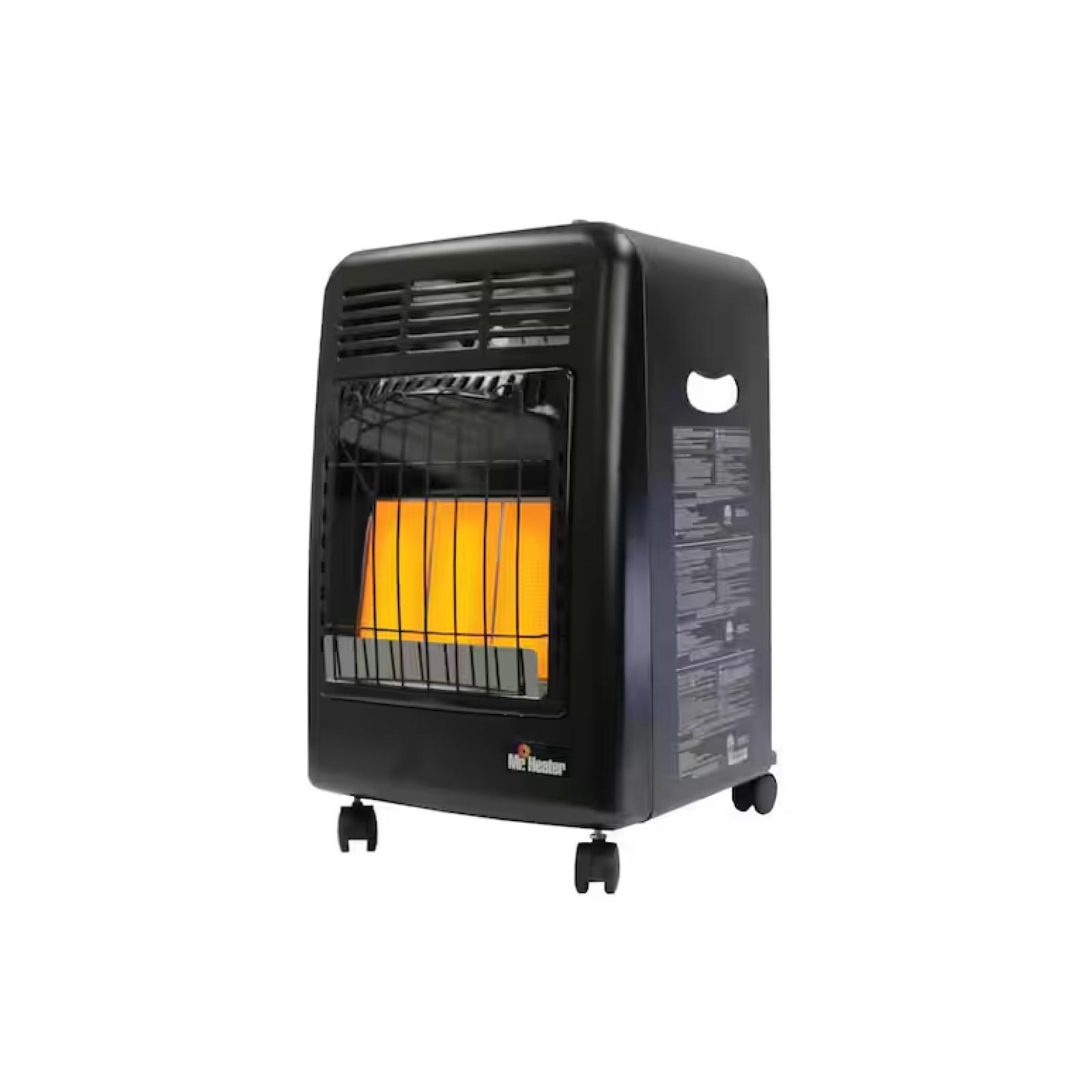 DALLAS LOCATION -  Mr. Heater 18 000 BTU Cabinet Propane Outdoor Space Heater with Hose and Regulator PALLET-(10 UNITS)