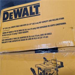 CALIFORNIA AS-IS DeWalt 10 Jobsite Table Saw with Rolling Stand