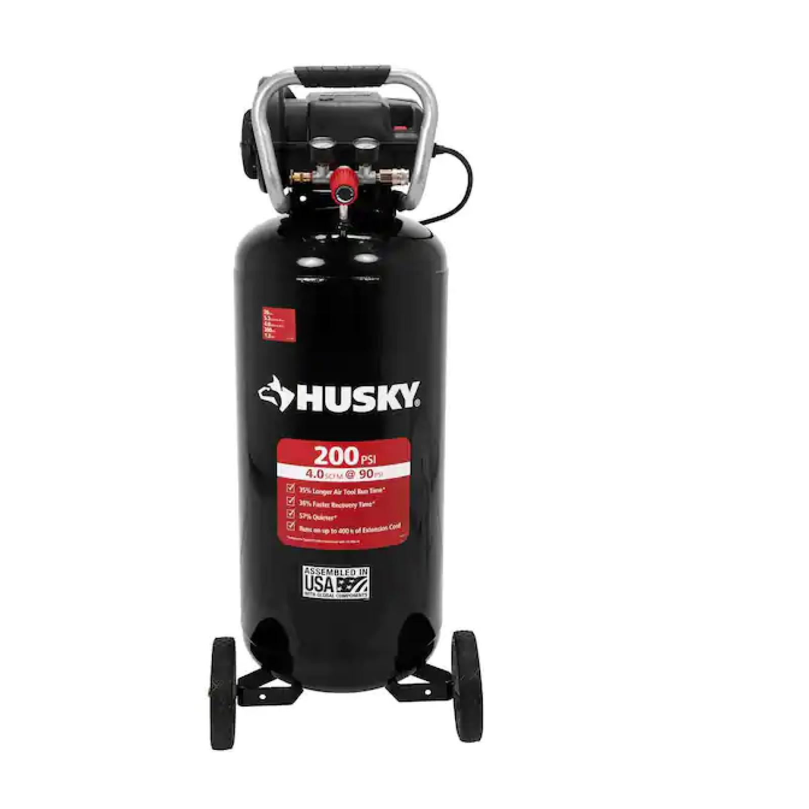 NEW! - Husky 20 Gal. 200 PSI Oil Free Portable Vertical Electric Air Compressor