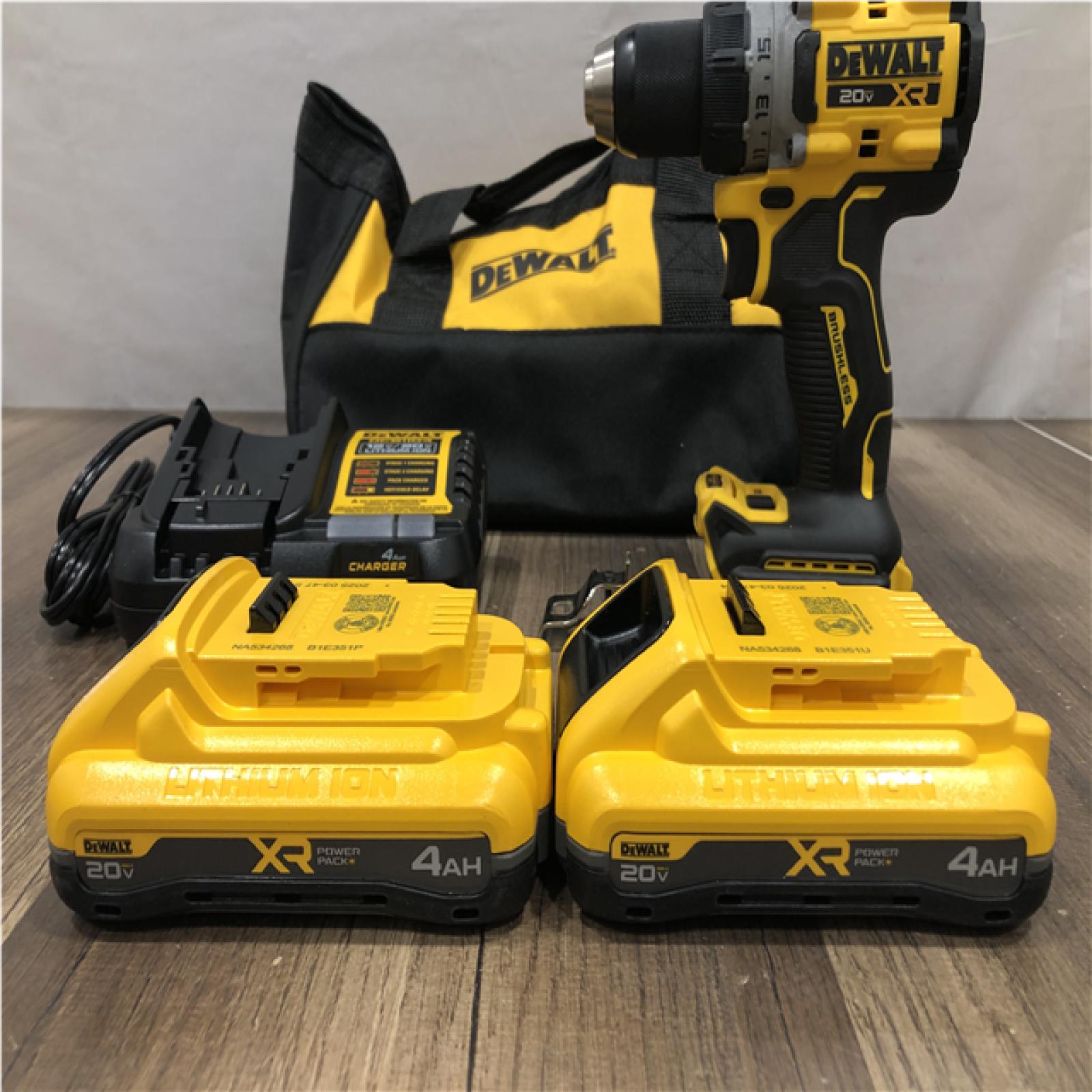 AS-IS DEWALT 20V XR Lithium-Ion Cordless Brushless 1/2 in. Drill/Driver Kit